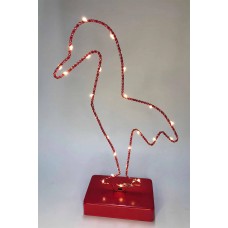 Peri Ledli Metal Flamingo Masa Üstü Dekor